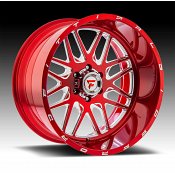 Fittipaldi Offroad Forged FTF18 Red Tint Milled Custom Truck Wheels